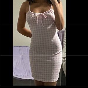Asos pink gingham dress